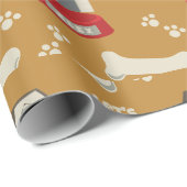 Papier Cadeau Anniversaire chiot Patte-ty (Coin rond)
