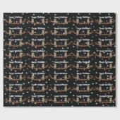 Papier Cadeau Anniversaire Chouette Cristal Collier Étoiles Anni (Plat)