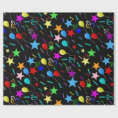 Papier Cadeau Anniversaire coloré (Plat)