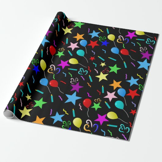 Papier Cadeau Anniversaire coloré (Déroulé)