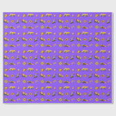 Papier Cadeau Anniversaire Construction Violet (Plat)