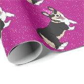 Papier Cadeau Anniversaire Corgi (Coin rond)