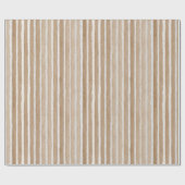 Papier Cadeau Anniversaire Crème & Marron (Plat)