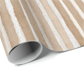Papier Cadeau Anniversaire Crème & Marron (Coin rond)