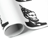 Papier Cadeau Anniversaire d'Abraham Lincoln (Coin rond)