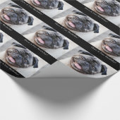 Papier Cadeau Anniversaire d'amusement, carlin mignon, enveloppe (Coin)