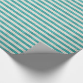 Papier Cadeau Anniversaire d'Aqua Stripes (Coin)