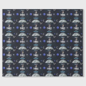 Papier Cadeau Anniversaire d'astronaute dans l'espace pour tout (Plat)