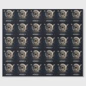 Papier Cadeau Anniversaire d'astronaute spatial (Plat)