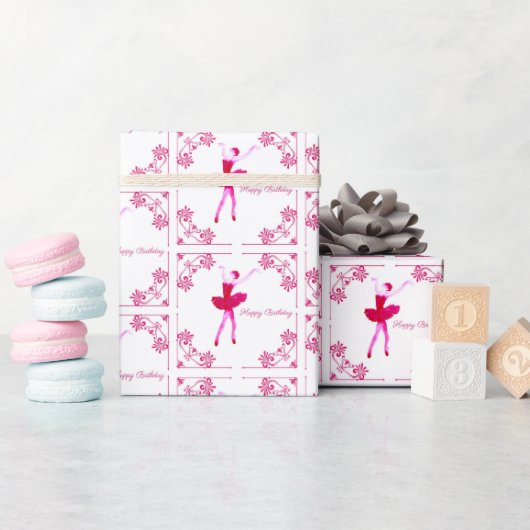 Papier Cadeau Anniversaire de Ballerina (Baby Shower)