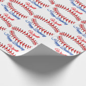 Papier Cadeau Anniversaire de baseball (Coin)
