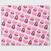 Papier Cadeau Anniversaire de Biden Harris Pink (Plat)