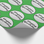 Papier Cadeau Anniversaire de boule de golf joyeux (Coin)