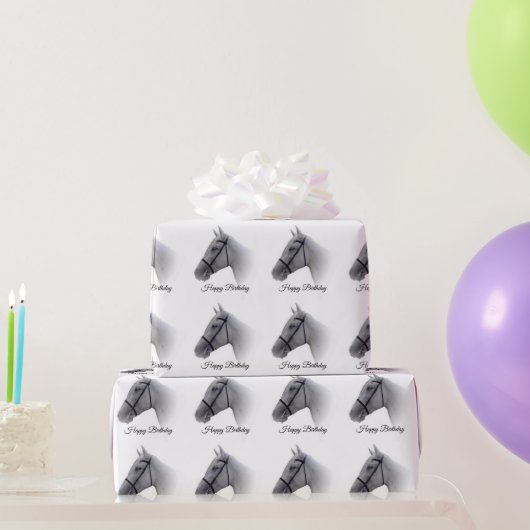 Papier Cadeau Anniversaire de cheval (Cadeaux de fête)