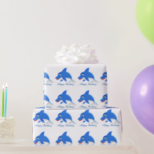 Papier Cadeau Anniversaire de dauphin (Cadeaux de fête)