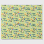 Papier Cadeau Anniversaire de Dinosaur (Plat)