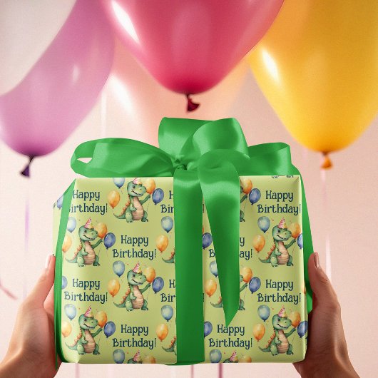 Papier Cadeau Anniversaire de Dinosaur