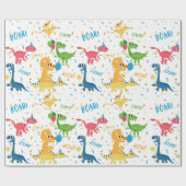 PAPIER CADEAU ANNIVERSAIRE DE DINOSAUR (Plat)