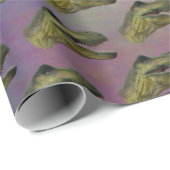 Papier Cadeau Anniversaire de Dinosaur - Jurassic Tyrannosaurus  (Coin rond)