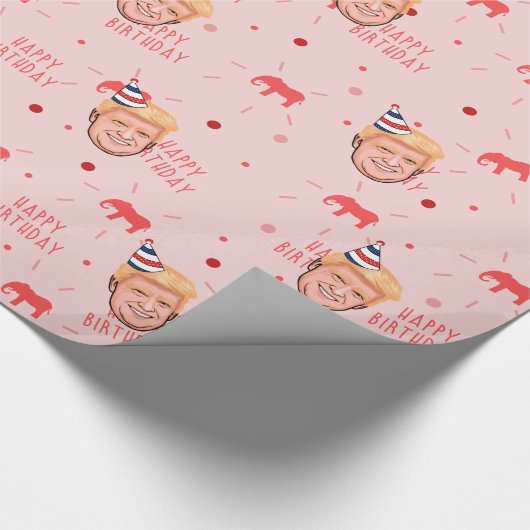 PAPIER CADEAU ANNIVERSAIRE DE DONALD TRUMP (Coin)