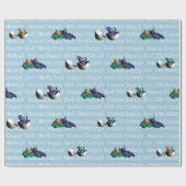 Papier Cadeau Anniversaire de enfant Baby Dragons (Plat)