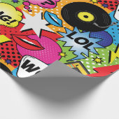 Papier Cadeau Anniversaire de enfant d'art de la bande dessinée  (Coin)