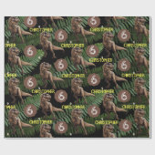 Papier Cadeau Anniversaire de enfant du parti Dinosaur Trex (Plat)