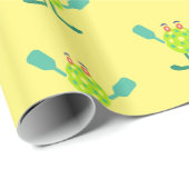 Papier Cadeau Anniversaire de enfant Funny Pickle-ball (Coin rond)