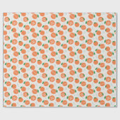 Papier Cadeau Anniversaire de enfant orange moderne Little Cutie (Plat)