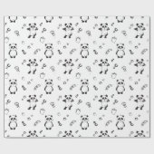 Papier Cadeau Anniversaire de enfant Panda moderne amusant (Plat)