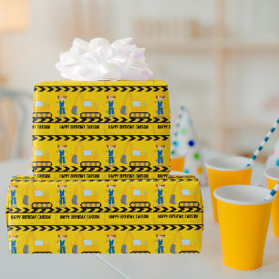 Papier Cadeau Anniversaire de enfant personnalisé cool Construct