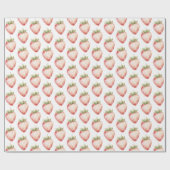 Papier Cadeau Anniversaire de Fruit de Fraise (Plat)
