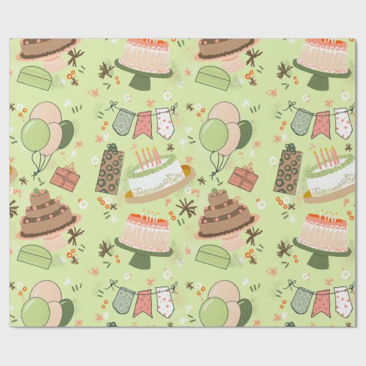 Papier Cadeau Anniversaire de Jackson (Plat)