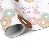Papier Cadeau Anniversaire de la beigne douce | Fête des enfants (Coin rond)