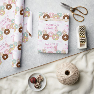 Papier Cadeau Anniversaire de la beigne douce Fête des enfants