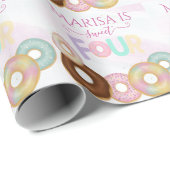 Papier Cadeau Anniversaire de la beigne douce | Fête des enfants (Coin rond)