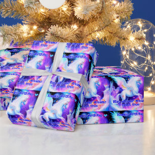 Papier Cadeau Anniversaire de la licorne