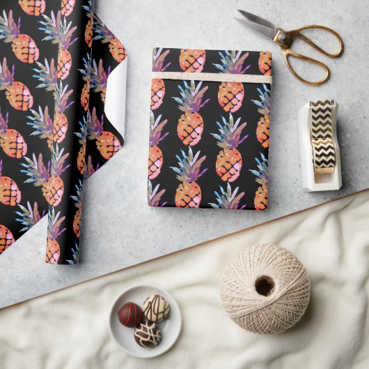 Papier Cadeau Anniversaire de l'ananas tropical (Artisanat)