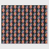 Papier Cadeau Anniversaire de l'ananas tropical (Plat)