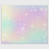 Papier Cadeau Anniversaire de l'arc-en-ciel mignon (Plat)