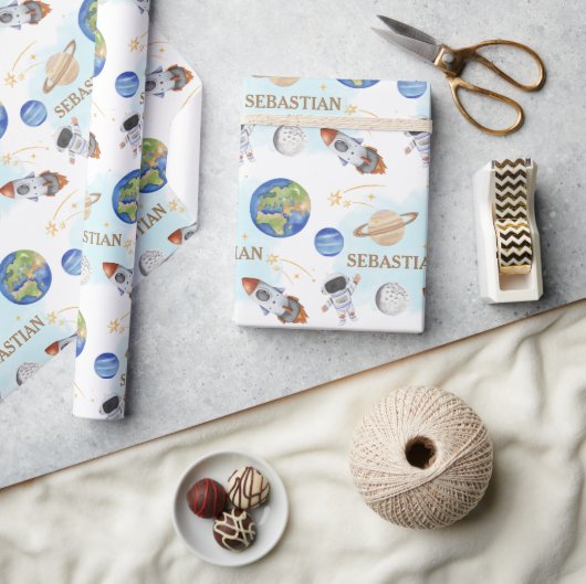 Papier Cadeau Anniversaire de l'espace (Artisanat)