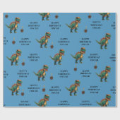 Papier Cadeau Anniversaire de l'Halloween Dinosaure éffrayant (Plat)