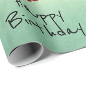 Papier Cadeau Anniversaire de Lover (Coin rond)