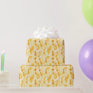 Papier Cadeau Anniversaire de Miel Jaune Doré