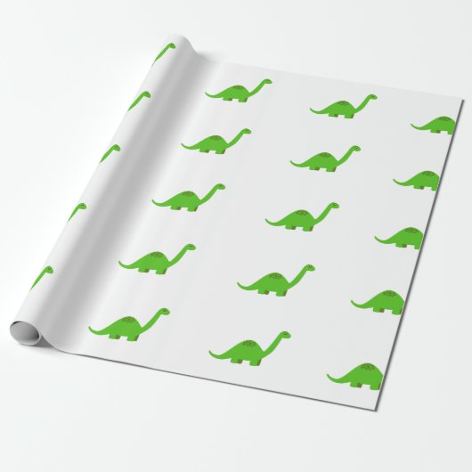 Papier Cadeau Anniversaire de papier d'emballage de dinosaure (Déroulé)