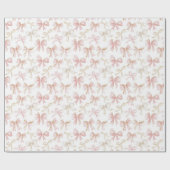 Papier Cadeau Anniversaire de Pink Bows (Plat)