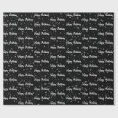 Papier Cadeau Anniversaire de pluie sur le noir (Plat)