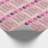 Papier Cadeau Anniversaire de poème de fille 21ème (Coin)