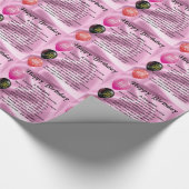 Papier Cadeau anniversaire de poème de fille joyeux (Coin)