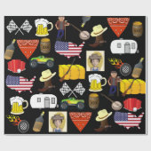 Papier Cadeau Anniversaire de Redneck (Plat)